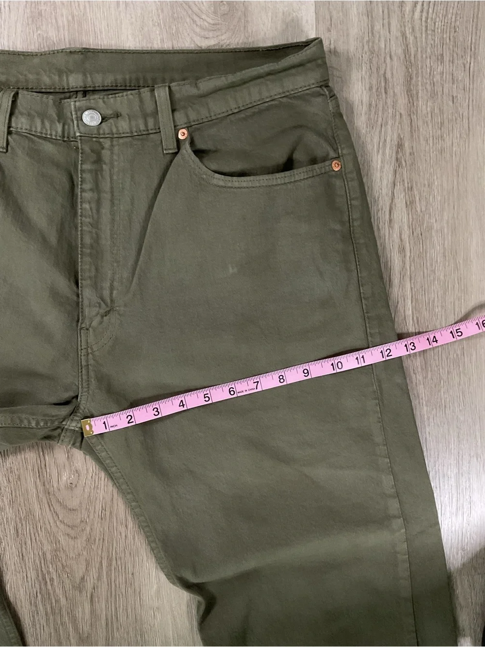 Levi's 505 Olive Green Utility Pants (Tailored) 36x34